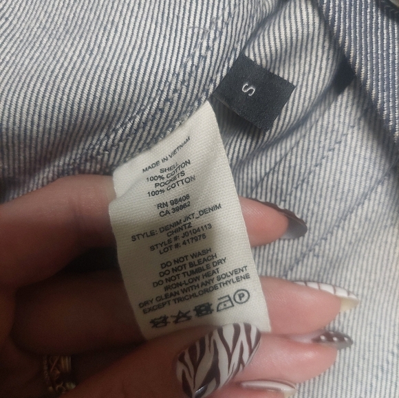 Theory Women's Blue Jean Jacket - Picture 4 of 4